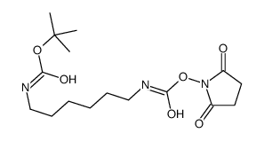 tert-butyl N-[6-[(2,5-dioxopyrrolidin-1-yl)oxycarbonylamino]hexyl]carbamate结构式