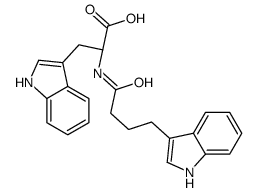 (2S)-3-(1H-indol-3-yl)-2-[4-(1H-indol-3-yl)butanoylamino]propanoic acid结构式