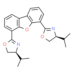 (4S,4'S)-2,2'-(4,6-Dibenzofurandiyl)bis[4,5-dihydro-4-isopropyloxazole] Structure