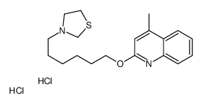 3-[6-(4-methylquinolin-2-yl)oxyhexyl]-1,3-thiazolidine,dihydrochloride结构式