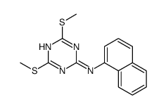 4,6-bis(methylsulfanyl)-N-naphthalen-1-yl-1,3,5-triazin-2-amine Structure