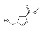 methyl (1r,4r)-4-(hydroxymethyl)cyclopent-2-ene-1-carboxylate structure