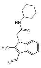 N-cyclohexyl-2-(3-formyl-2-methylindol-1-yl)acetamide Structure