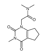 N,N-dimethyl-2-(3-methyl-2,4-dioxo-6,7-dihydro-5H-cyclopenta[d]pyrimidin-1-yl)acetamide结构式