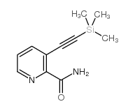 3-(2-trimethylsilylethynyl)pyridine-2-carboxamide structure