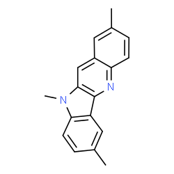 2,7,10-TRIMETHYL-10H-INDOLO[3,2-B]QUINOLINE结构式