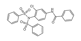 4-benzoylamino-1-(bis-benzenesulfonyl-amino)-2-chloro-benzene结构式