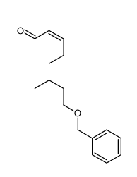 2,6-dimethyl-8-phenylmethoxyoct-2-enal Structure