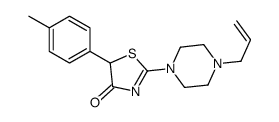 5-(4-methylphenyl)-2-(4-prop-2-enylpiperazin-1-yl)-1,3-thiazol-4-one结构式