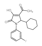 2H-Pyrrol-2-one, 4-acetyl-5-cyclohexyl-1-(3-fluorophenyl)-1,5-dihydro-3-hydroxy- picture