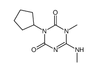 3-cyclopentyl-1-methyl-6-methylamino-1H-[1,3,5]triazine-2,4-dione结构式