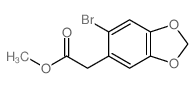 1,3-Benzodioxole-5-aceticacid, 6-bromo-, methyl ester structure