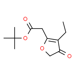 2-Furanaceticacid,3-ethyl-4,5-dihydro-4-oxo-,1,1-dimethylethylester(9CI)结构式