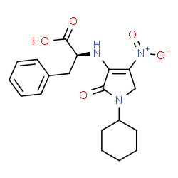 N-(4-nitro-1-cyclohexyl-2-oxo-3-pyrrolin-3-yl)phenylalanine Structure