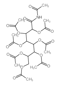 [1-(acetylcarbamoyl)-1,2,3,5,6,7-hexaacetyloxy-heptan-4-yl] acetate结构式