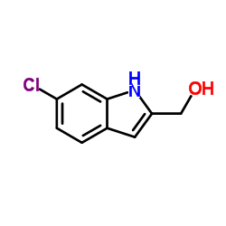 2-羟甲基-6-氯吲哚结构式
