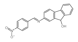 2-[(4-nitrophenyl)methylideneamino]-9H-fluoren-9-ol Structure