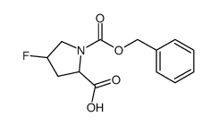 N-benzyloxycarbonyl-4(S)-fluoro-L-proline结构式
