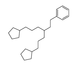 [6-Cyclopentyl-3-(3-cyclopentylpropyl)hexyl]benzene结构式