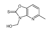 3-(hydroxymethyl)-5-methyl-[1,3]oxazolo[4,5-b]pyridine-2-thione结构式