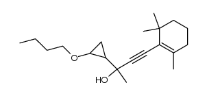 2-(2-butoxycyclopropyl)-4-(2,6,6-trimethylcyclohex-1-en-1-yl)but-3-yn-2-ol结构式