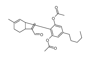 [3-acetyloxy-2-[(1R,6R)-3-methyl-6-(3-oxoprop-1-en-2-yl)cyclohex-2-en-1-yl]-5-pentylphenyl] acetate Structure