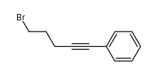 (5-bromopent-1-yn-1-yl)benzene结构式