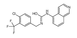 1-[[4-chloro-3-(trifluoromethyl)phenyl]methyl]-3-isoquinolin-5-ylurea结构式