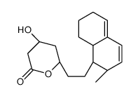 (4R,6R)-6-[2-[(1S,2S,8aR)-2-methyl-1,2,6,7,8,8a-hexahydronaphthalen-1-yl]ethyl]-4-hydroxyoxan-2-one结构式