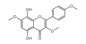 5,8-Dihydroxy-3,4',7-trimethoxyflavone结构式