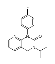 1-(4-fluoro-phenyl)-3-isopropyl-3,4-dihydro-1H-pyrido[2,3-d]pyrimidin-2-one结构式
