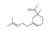 1-[1-methyl-3-(4-methylpent-3-enyl)cyclohex-3-en-1-yl]ethanone结构式