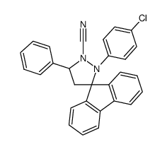 2'-(4-chloro-phenyl)-5'-phenyl-spiro[fluorene-9,3'-pyrazolidine]-1'-carbonitrile结构式