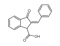 2-Benzyliden-3-oxo-indan-carbonsaeure-(1) Structure