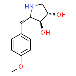 3,4-Pyrrolidinediol, 2-[(4-methoxyphenyl)methyl]-, (2R,3R,4R)-rel- (9CI) Structure