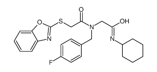 Acetamide, 2-(2-benzoxazolylthio)-N-[2-(cyclohexylamino)-2-oxoethyl]-N-[(4-fluorophenyl)methyl]- (9CI) picture