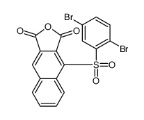 4-(2,5-dibromophenyl)sulfonylbenzo[f][2]benzofuran-1,3-dione结构式