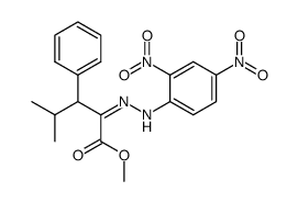 2-(2,4-Dinitrophenylhydrazono)-3-phenyl-4-methyl-pentansaeuremethylester结构式