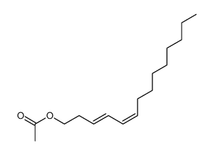 Acetic acid (3E,5Z)-3,5-tetradecadienyl ester structure