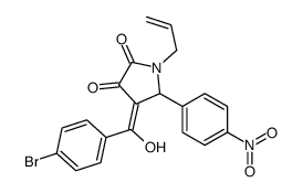 (4Z)-4-[(4-bromophenyl)-hydroxymethylidene]-5-(4-nitrophenyl)-1-prop-2-enylpyrrolidine-2,3-dione结构式