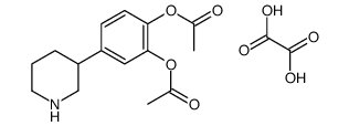 (2-acetyloxy-4-piperidin-3-ylphenyl) acetate,oxalic acid Structure