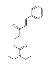 (3-oxo-5-phenylpent-4-enyl) N,N-diethylcarbamodithioate Structure