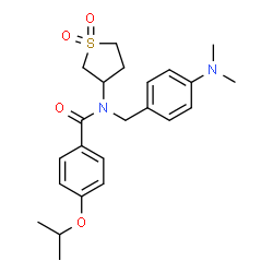 N-[4-(dimethylamino)benzyl]-N-(1,1-dioxidotetrahydro-3-thienyl)-4-isopropoxybenzamide结构式