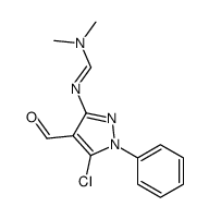 N'-(5-chloro-4-formyl-1-phenylpyrazol-3-yl)-N,N-dimethylmethanimidamide Structure