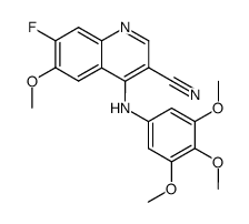 7-fluoro-6-methoxy-4-[(3,4,5-trimethoxyphenyl)amino]-3-quinolinecarbonitrile Structure