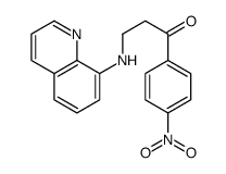1-(4-nitrophenyl)-3-(quinolin-8-ylamino)propan-1-one结构式