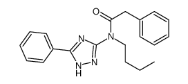 N-butyl-2-phenyl-N-(5-phenyl-1H-1,2,4-triazol-3-yl)acetamide结构式