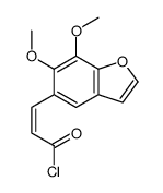 3-(6,7-dimethoxy-1-benzofuran-5-yl)prop-2-enoyl chloride Structure