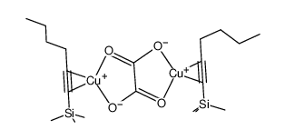bis[[1-(trimethylsilyl)-1-hexyne]copper(I)] oxalate Structure