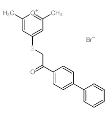 2-[(2,6-dimethyl-2H-pyran-4-yl)sulfanyl]-1-(4-phenylphenyl)ethanone Structure